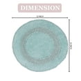 thumbnail image 2 of Home Weavers Inc Radiant Collection Bathroom Rug, Cotton Soft, Water Absorbent Bath Rug, Non Slip Shower Rug Machine Washable 22" Round Sky Blue, 2 of 5