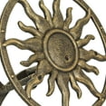 thumbnail image 2 of Zeckos Bronze Cast Iron Sun Wall Mount Garden Hose Hanger, 2 of 9