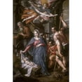 thumbnail image 3 of De Clerck, Hendrik 14x18 Black Modern Framed Museum Art Print Titled - The Adoration of the Shepherds, 3 of 5