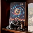 thumbnail image 4 of Single Twin Flame Dragon Book Stand - Fantasy Display, 4 of 8