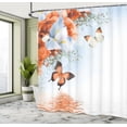 thumbnail image 5 of Ambesonne Floral Shower Curtain, Wild Flowers and Butterflies, 69"Wx75"L, Burnt Orange, 5 of 5