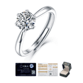 thumbnail image 1 of Xtellar Anillo De Compromiso Mujer Moissanita Original De Plata 925, 1 of 1