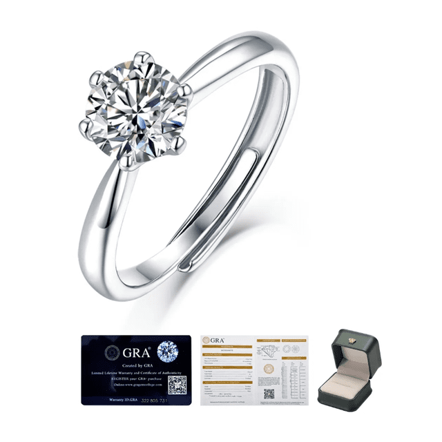 Xtellar Anillo De Compromiso Mujer Moissanita Original De Plata 925