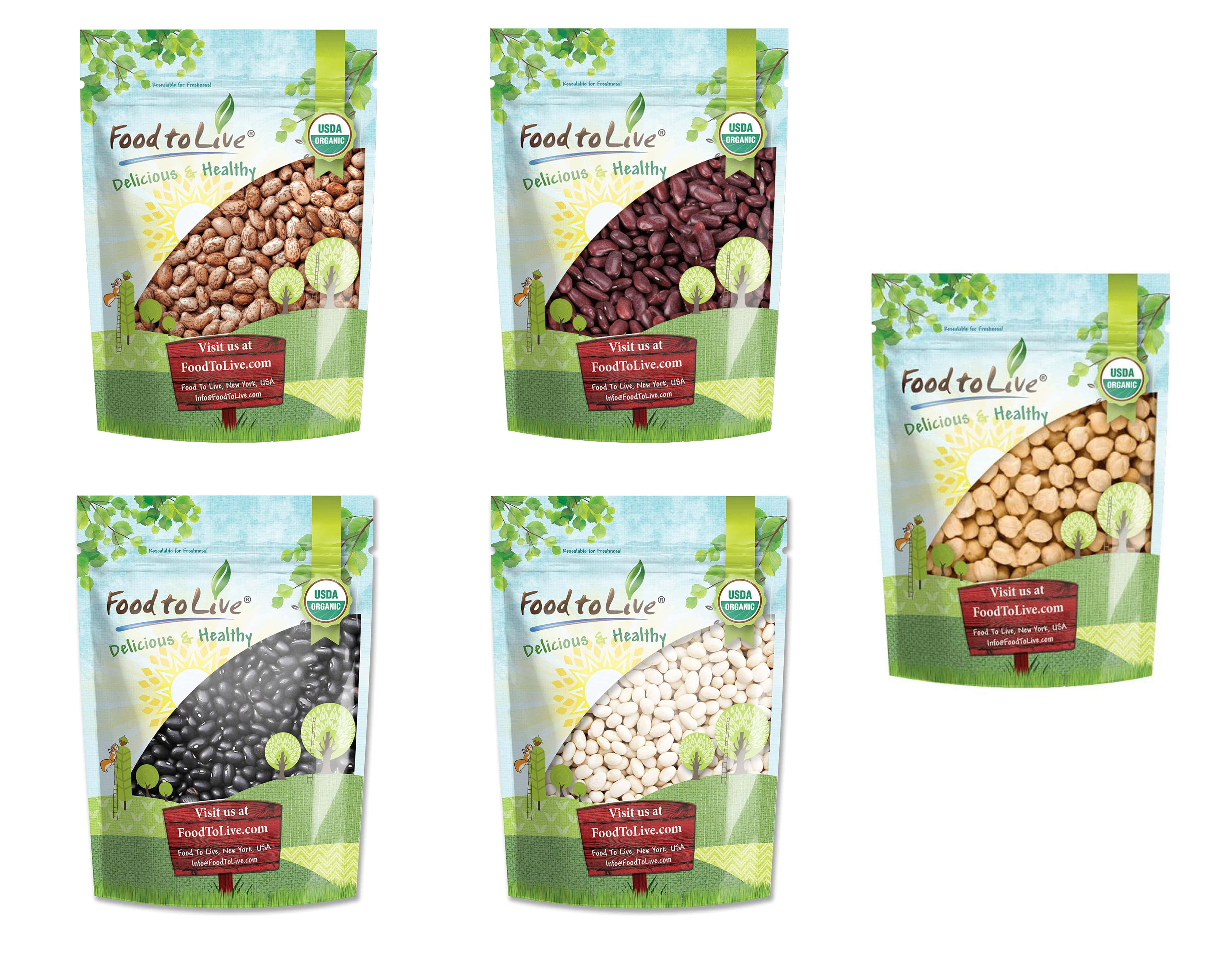 Organic Beans in a Gift Box A Variety Pack of Pinto Beans, Dark Red
