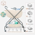 thumbnail image 4 of Carrito de lavandería STORAGE MANIAC plegable con ruedas de 65 L, color beige, 4 of 9