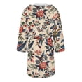 thumbnail image 5 of Women's Fleece Plush Robe Long Warm Plush Bathrobe Loungewear Jacket Printed Comfort Robe, 5 of 5