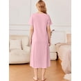 thumbnail image 6 of Ekouaer Cotton Nightgown Mumus for women with Nightgowns for Women Soft Sleepshirt Ladies Loungewear with Pockets, 6 of 7