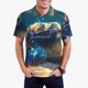 thumbnail image 1 of Balery Sunshine Underwater Sand Turtle Camisa Polo de Hombre con Estampado, de Manga Corta y Tejido Medio, Camisa Tipo Golf Polo-Small, 1 of 6