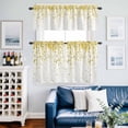 thumbnail image 2 of Yellow Polka Dot Kitchen Curtains Sets for Windows 36 Inch Length, Ombre Abstract White Monochrome Rod Pocket Window Treatments Tier Curtains and Valances Set for Bedroom/Bathroom, 2 of 8