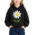 thumbnail image 7 of Cute Hoodies for Toddlers Girls Daisy Flower Print Pullover Sweatshirts Cool Casual Fall Winter Play Top Size 1-10, 7 of 7
