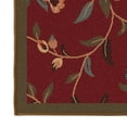 thumbnail image 5 of Ottomanson Floral Bathroom Runner Rug 20" x 53" - Non Slip Low Pile Carpet, Red, 5 of 13