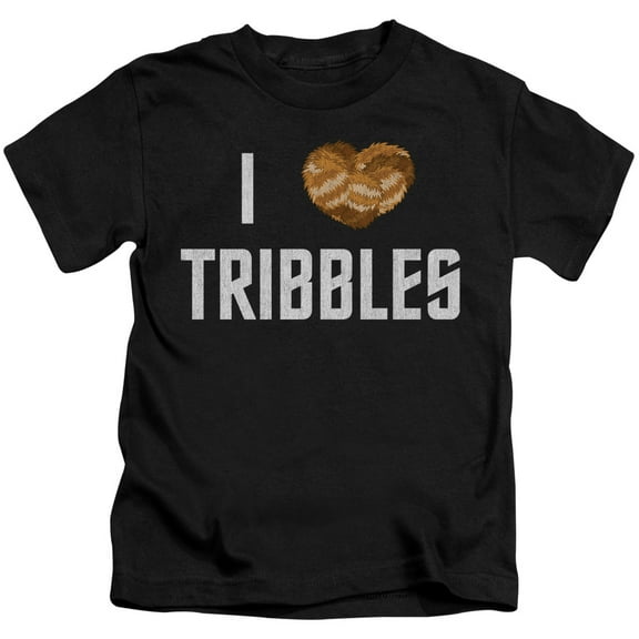 Star Trek I Heart Tribbles Youth 18/1 T-Shirt Black