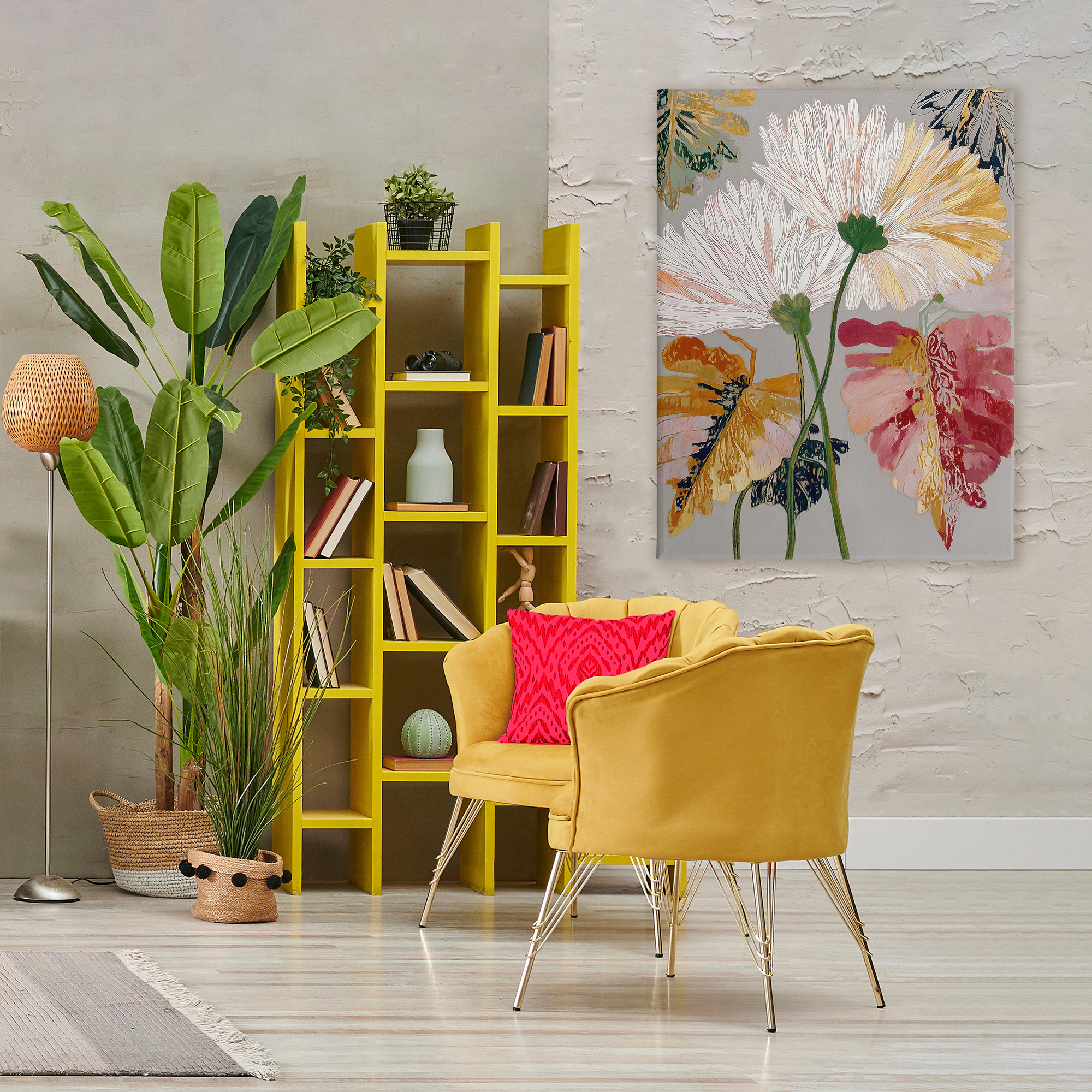 Playful Assumptions Flowers Canvas Wall Art, design by Annabelle Hall