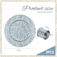 thumbnail image 2 of y 8 Set Metal Charger Plates Metal Napkin Ring Set 13 Inches Galvanized Chargers for Dinner Plates Rustic Style Silver for Farmhouse Dining Table Kitchen As Pictures Show, 2 of 5