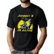 thumbnail image 1 of Johnny 5 is Alife Robots 80s Movie Gift Creative -1029 Funny Men's Short Sleeve Pattern T-shirt Series Black Tee For Adult, Men, Women, Teen, Teenager, Adolescent, Youth, 1 of 7