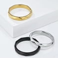 thumbnail image 4 of 4mm Gold/Silver/Black Rhombus Band Men's Women's Stainless Steel Engagement Ring, 4 of 9