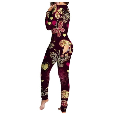 

Womens Pajama Sets Printing Functional Buttoned Flap Adults Lounge Sets For Women