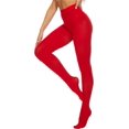 thumbnail image 1 of HSHDLDF Women's 80 Denier Tights Soft Opaque Solid Color Footed Pantyhose, 1 of 7