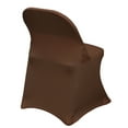 thumbnail image 2 of Your Chair Covers - Spandex Folding Chair Cover Chocolate Brown for Wedding, Party, Birthday, Patio, etc., 2 of 5