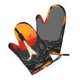 thumbnail image 5 of Hirioo Retro Space Rocket Launch for Silicone Oven Mitts for BBQ, Baking, Cooking, Set of 2, Heat Resistant 260℃, Non-Slip Kitchen Essentials, 5 of 6
