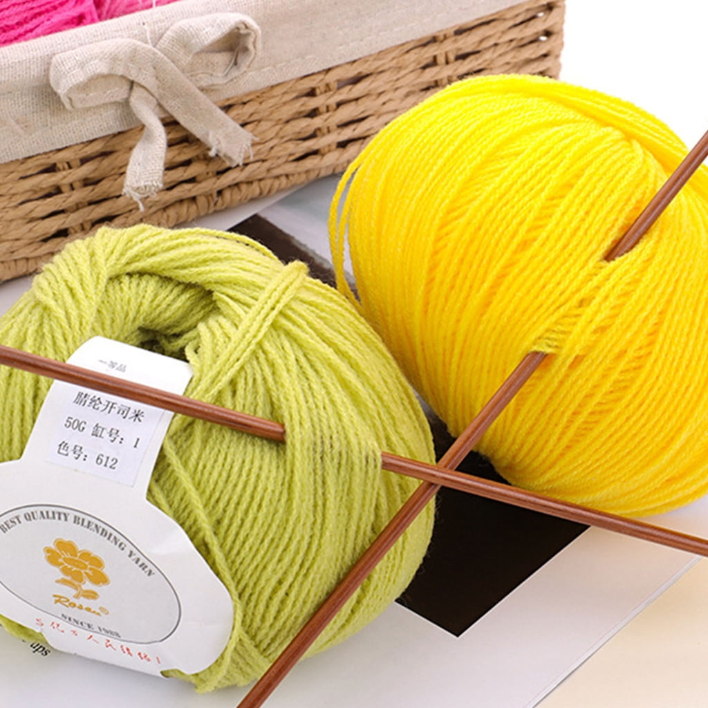 10Rolls of Wool Blend Yarn 1.76/Roll Soft Crochet Knitting Yarn For Beginner Adult Knitting Weaving Rugs Sweater Scarf