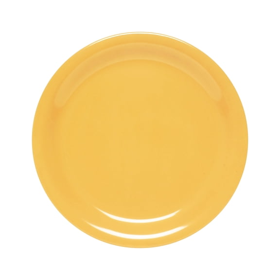 Excellante Color Yellow Melamine Dinnerware Collection 6.5 Inch Narrow Rim Round Plate, Comes in Dozen