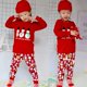 thumbnail image 2 of Pijamas navideños de algodón para niños y niñas, ropa de dormir con estampado, 2 of 4