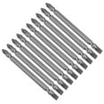 thumbnail image 1 of Unique Bargains 10Pcs 100mm Long S2 Magnetic Phillips-Slotted Screwdriver Bit 6PH2 SL6 Hex Head, 1 of 4