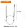 thumbnail image 2 of Uxcell 1 pack Circular Knitting Needles Needles Stainless Steel for Knitting Stitch Grey US 13/9.0mm x 23.62 inch (60cm), 2 of 6