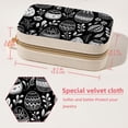 thumbnail image 5 of Black White Easter Velvet Portable Travel Organizer with Removable Compartment – Gift Idea, Jewelry Organizer, Storage Box, and Bracelet Holder, 5 of 7