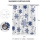 thumbnail image 3 of Cortinas de Ducha de Navidad de Invierno para Baño Cortina de Ducha de Copo de Nieve Azul Decoración de Baño Navideña de Invierno Vacaciones Cortinas de Baño de Tela Lavable Durable, 3 of 4