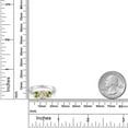 thumbnail image 6 of Gem Stone King 1.87 Ct Oval Peach Morganite Green Peridot 925 Sterling Silver Ring (Size 5), 6 of 6