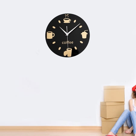 HONITANO 5Pack Kitchen Wall Clocks High Precision Movement Time Keeping For Living Room 11.8In Silver