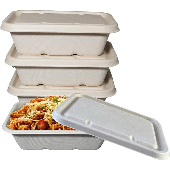 EcoQuality 22oz Disposable Bowls, Compostable, 25 Pack