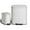 White, variant on Ataucjin 50L+10L Metal Trash Can Combo Set, Rustproof Garbage Can with Lid, Step-on Trash Bin with Inner Bucket, Rear Handle