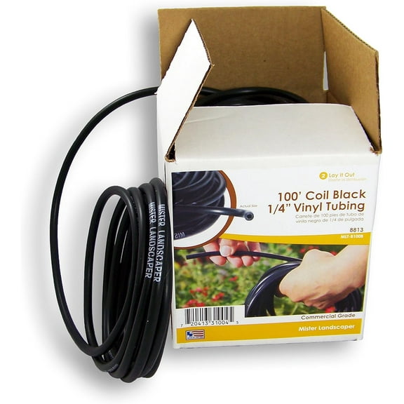 Mister Landscaper 100-ft Coil 1/4-in Black Vinyl Tubing