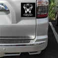 thumbnail image 2 of DistinctInk Custom Bumper Sticker - 3" x 3" Decorative Decal - Black Background - Can't Talk Butterfly with Caterpillar People, 2 of 2