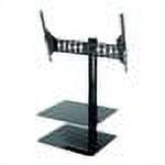 ESL822B-T - Wall Mount with 2 Shelves, for TVs up to 60", Black