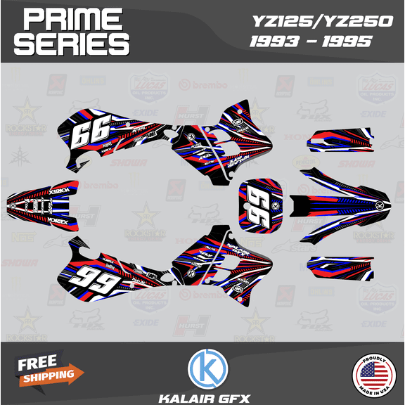 Kalair GFX Graphics Kit for Yamaha YZ125 (1993-1995) Prime Series