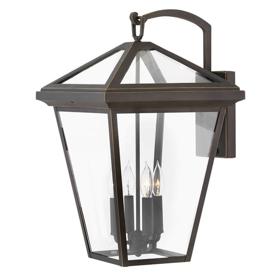 2568OZ-LL Hinkley Lighting Alford Place - 4 Light Extra Large Outdoor Wall Lantern in Traditional Style - 14 Inches Wide by 24 Inches High-Oil Rubbed