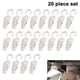 thumbnail image 1 of Ganchos para ropa sucia, 20 piezas de plástico resistente, giratorios, para colgar cortinas, color blanco, 1 of 5