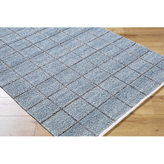 Hauteloom Ayinde Living Room, Bedroom Patio Outdoor Area Rug - Contemporary - Gray Blue - 2' x 3'