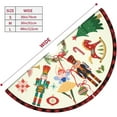 thumbnail image 5 of Nutcrackers Christmas Tree Skirt 36 Inches Buffalo Plaid Xmas Tree Skirt Tree Mat Holiday Supplies Christmas Tree Decorations, 5 of 6