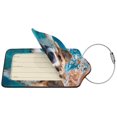 thumbnail image 4 of Rocae Sea Swimming Corgi for Leather Luggage Baggage Tags ID Label Privacy Cover ID Label with Stainless Steel Loop and Address Card, 4 of 5