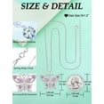 thumbnail image 7 of VESITIM 925 Sterling Silver Butterfly Pendant Necklace for Women Created Pink Tourmaline Birthstone Jewelry for Mother's Day/Birthday Gifts, 7 of 7