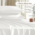 thumbnail image 6 of Hyde Lane 900 Thread Count Cotton Rich Queen Bed Sheets - Soft, Durable Alpha Cotton®, Sateen Weave, Deep Pocket 16 Inches, Ultra-Comfort Bedding Set (Queen, White), 6 of 14