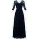 thumbnail image 2 of Vestido de noche largo elegante para mujer, vestido de dama de honor con escote en V, 2 of 6