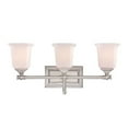 thumbnail image 1 of Quoizel Nicholas Bath Fixture with 3 Lights in Brushed Nickel, 1 of 6