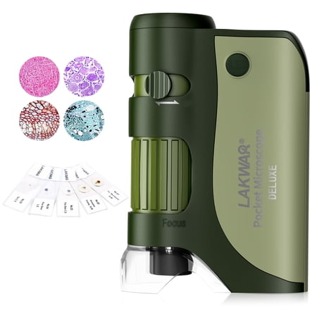 Pocket Microscope for Kids, Portable Handheld Microscope STEM Toy-Green