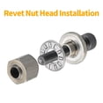 thumbnail image 2 of Herramienta de Tuercas de remache de mano, cabezal de pistola de instalación Simple, remachadora Manual, accesorio de herramienta Rivnut para M3, M4, M5, M8, M10 remachadora remachadora de tuerca rema, 2 of 5